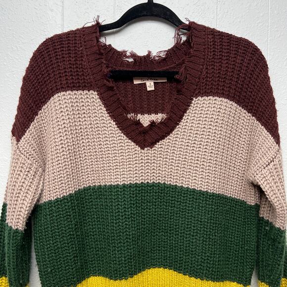 Love Tree Distressed Bohemian Womens Sweater Small Chic Chaotic Academia - Picture 3 of 13